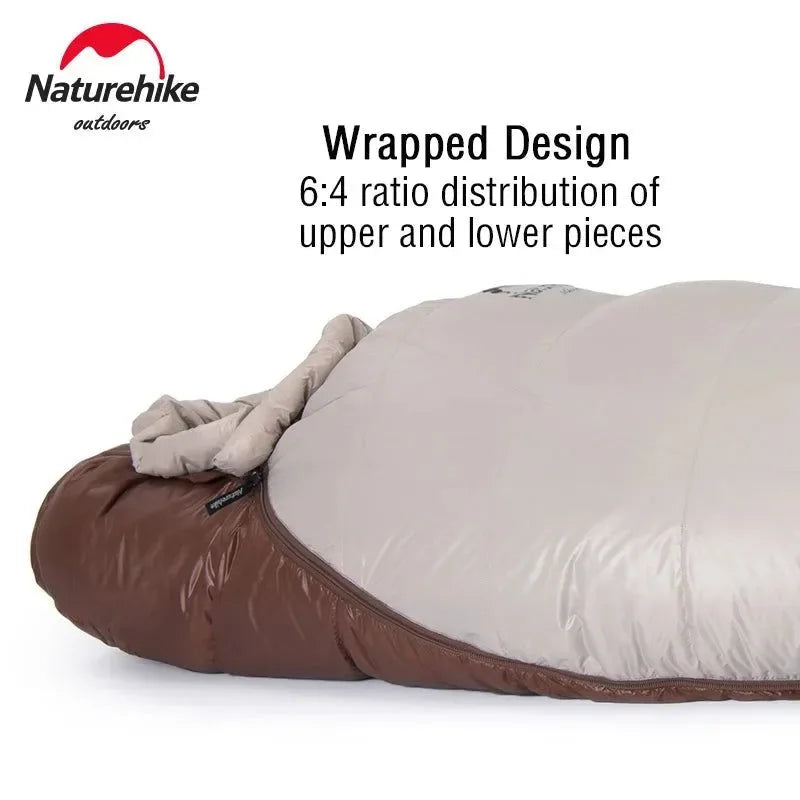 Ultralight Waterproof Mummy Sleeping Bag - SnowBird Duck Down for Winter Camping - Trekker Essentials