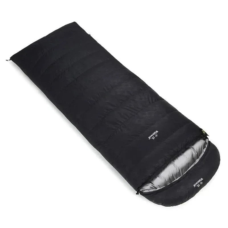 Ultralight White Goose Down Envelope Sleeping Bag with Cap - Portable and Warm for Outdoor Camping - Trekker Essentials