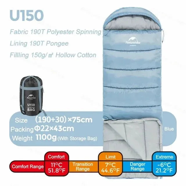 Ultralight Winter Cotton Sleeping Bag - Double Person, Splice-able, and Warm - Trekker Essentials