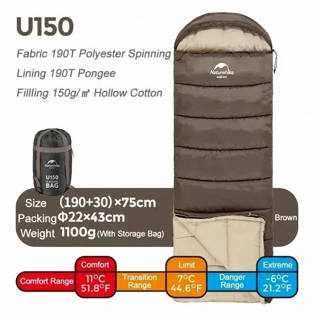 Ultralight Winter Cotton Sleeping Bag - Double Person, Splice-able, and Warm - Trekker Essentials