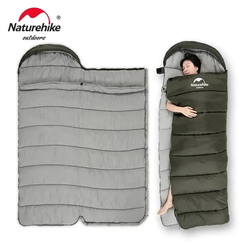 Ultralight Winter Cotton Sleeping Bag for Two – Warm, Spliceable, and Perfect for Camping - Trekker Essentials