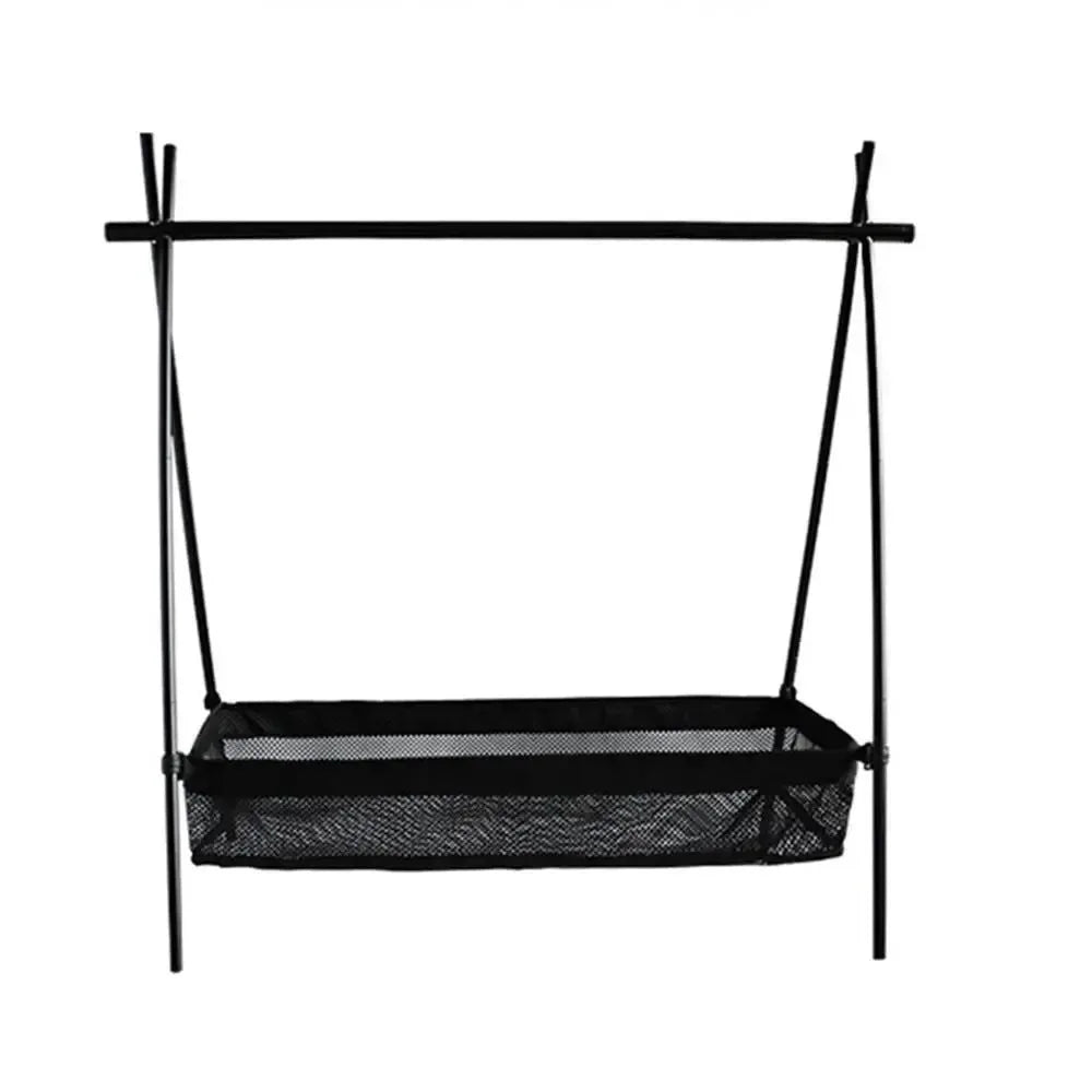 Under-Table Storage Organizer - Hanging Mesh Picnic Basket for Camping Tables, Tripods & Desks (2 Sizes: M/L) - Trekker Essentials