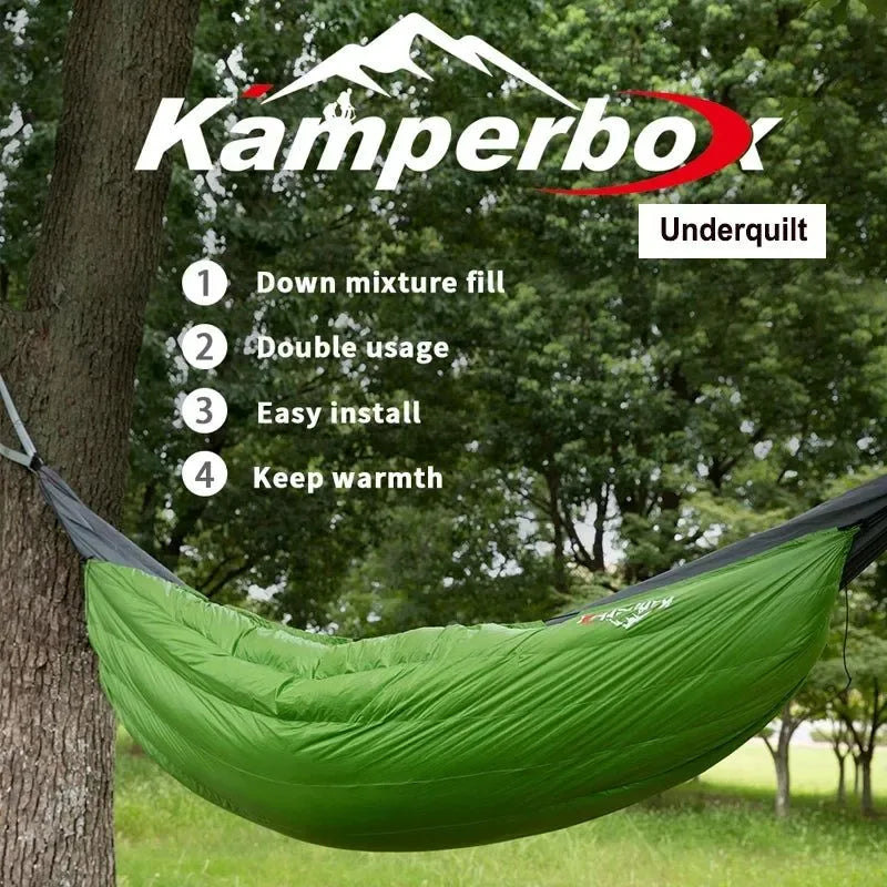 Underquilt Sleeping Bag Down Blanket Hybrid - Camping Quilt Sleeping Bag - Trekker Essentials