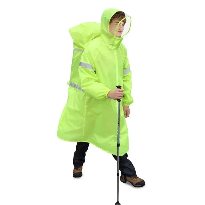 backpack rain cover poncho Unisex Reflective Outdoor Climbing Backpack Rain Poncho
