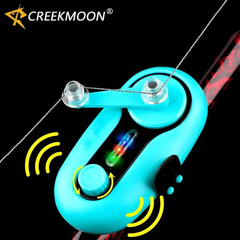 Universal Fishing Bite Alarm with LED Light – Electronic Sound Alert for Sea/River Rods (Clip-On Design) - Trekker Essentials