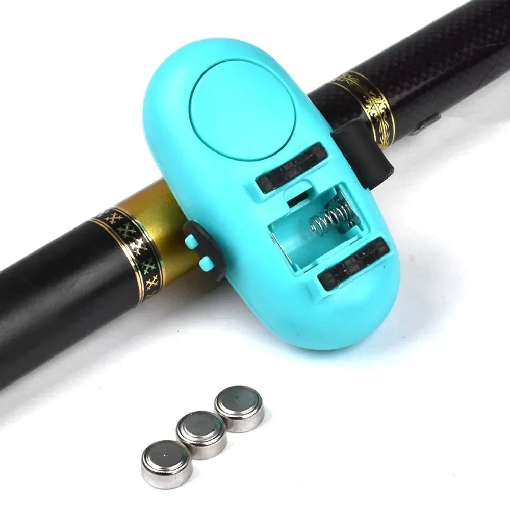 Universal Fishing Bite Alarm with LED Light – Electronic Sound Alert for Sea/River Rods (Clip-On Design) - Trekker Essentials