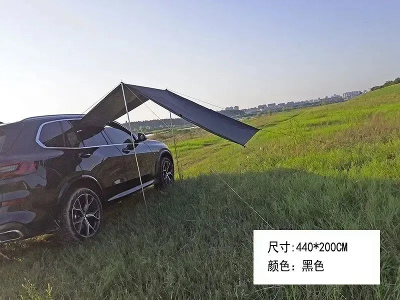 Universal Fit Outdoor Car Side Awning Tent – 5-8 Person Shelter with Waterproof Canopy - Trekker Essentials