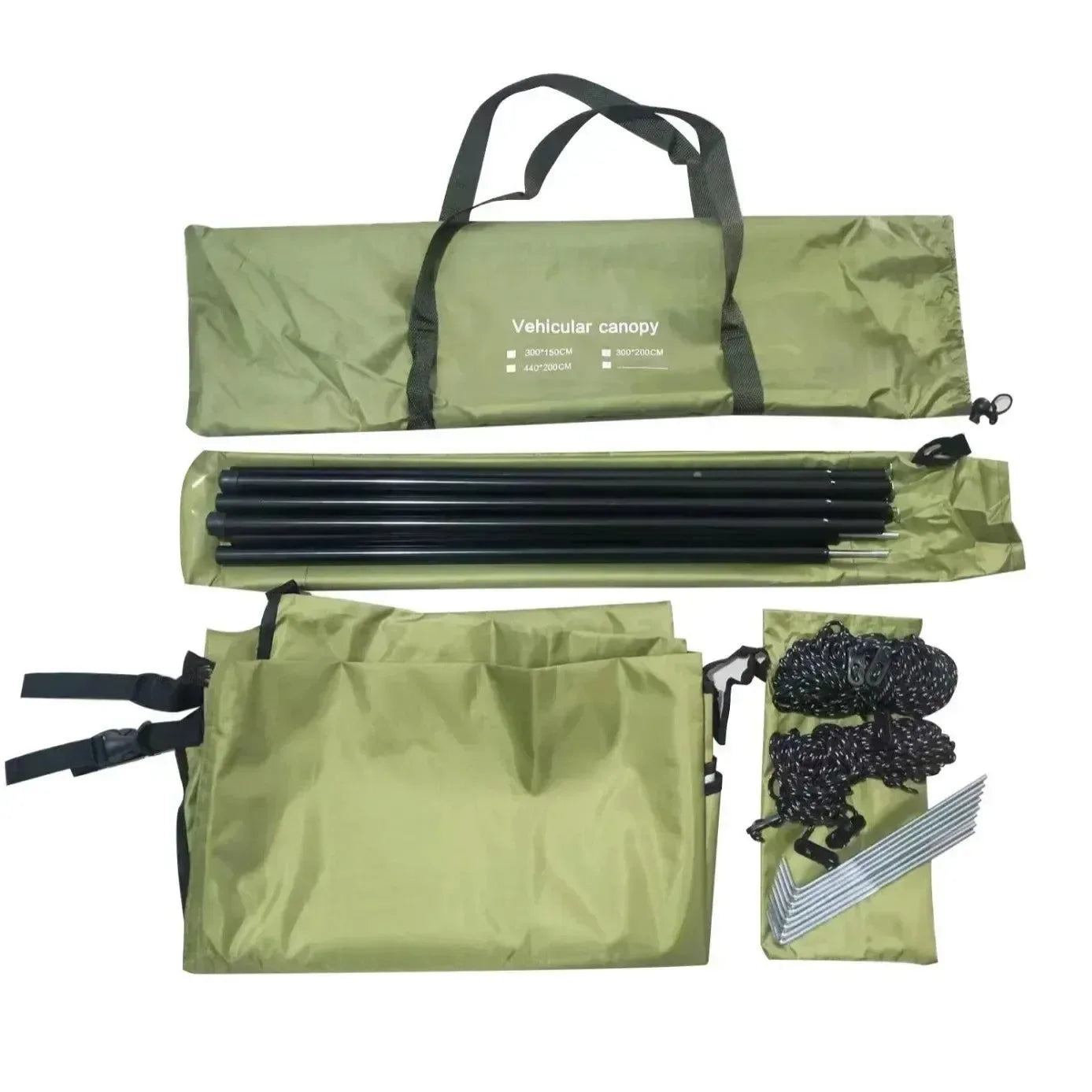 Universal Fit Outdoor Car Side Awning Tent – 5-8 Person Shelter with Waterproof Canopy - Trekker Essentials