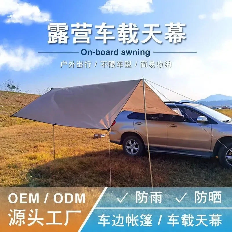 Universal Fit Outdoor Car Side Awning Tent – 5-8 Person Shelter with Waterproof Canopy - Trekker Essentials