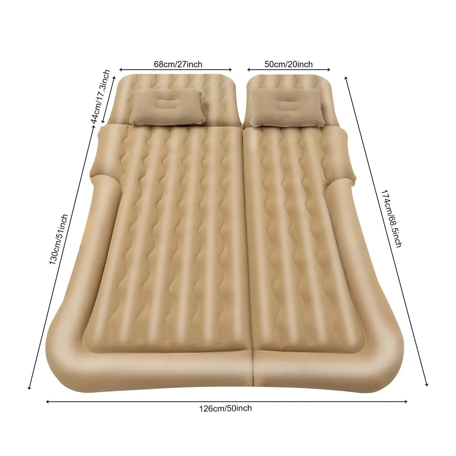 Universal Foldable Inflatable Bed – Portable Air Mattress Set with Pump & Pillowca - Trekker Essentials