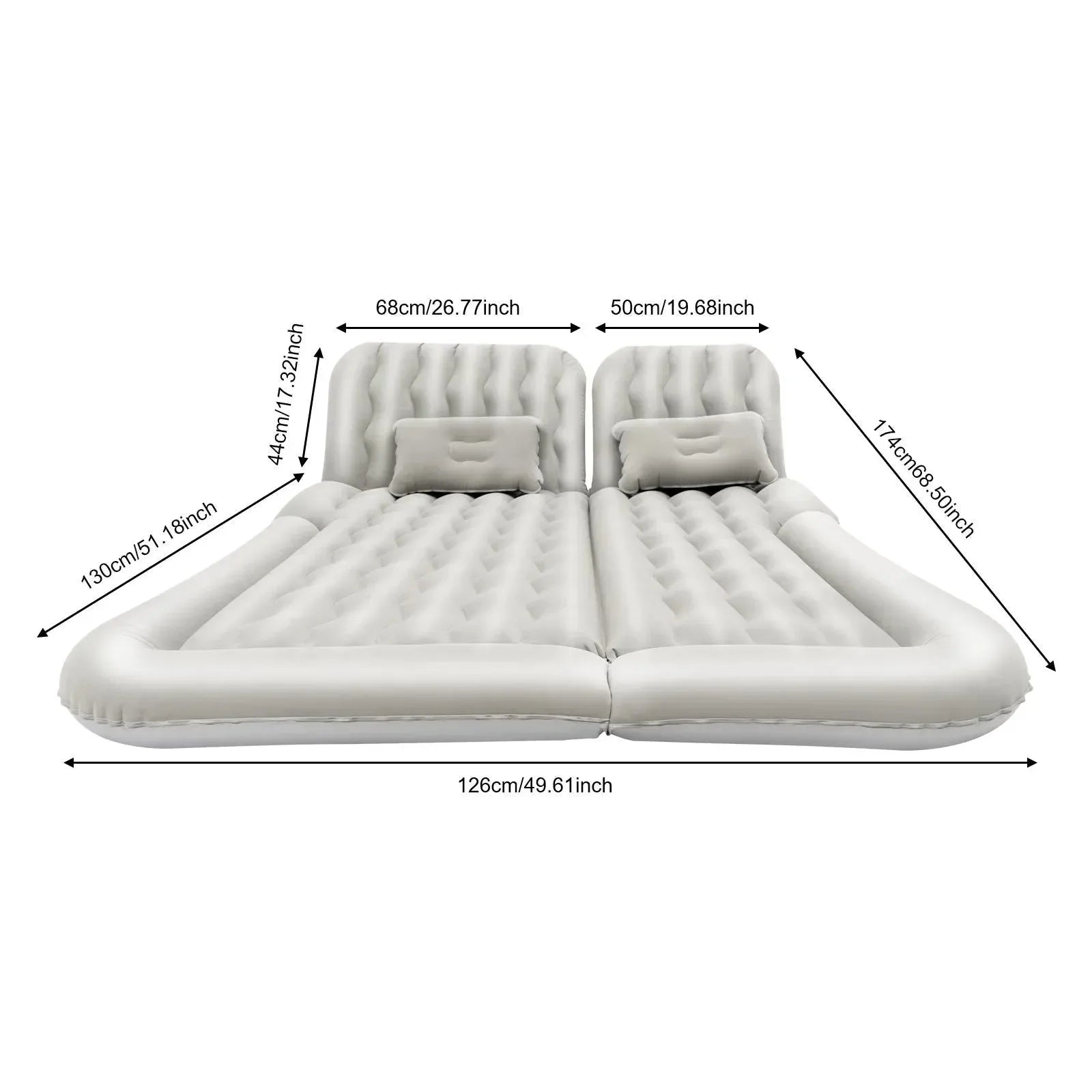 Universal Foldable Inflatable Bed – Portable Air Mattress Set with Pump & Pillowca - Trekker Essentials