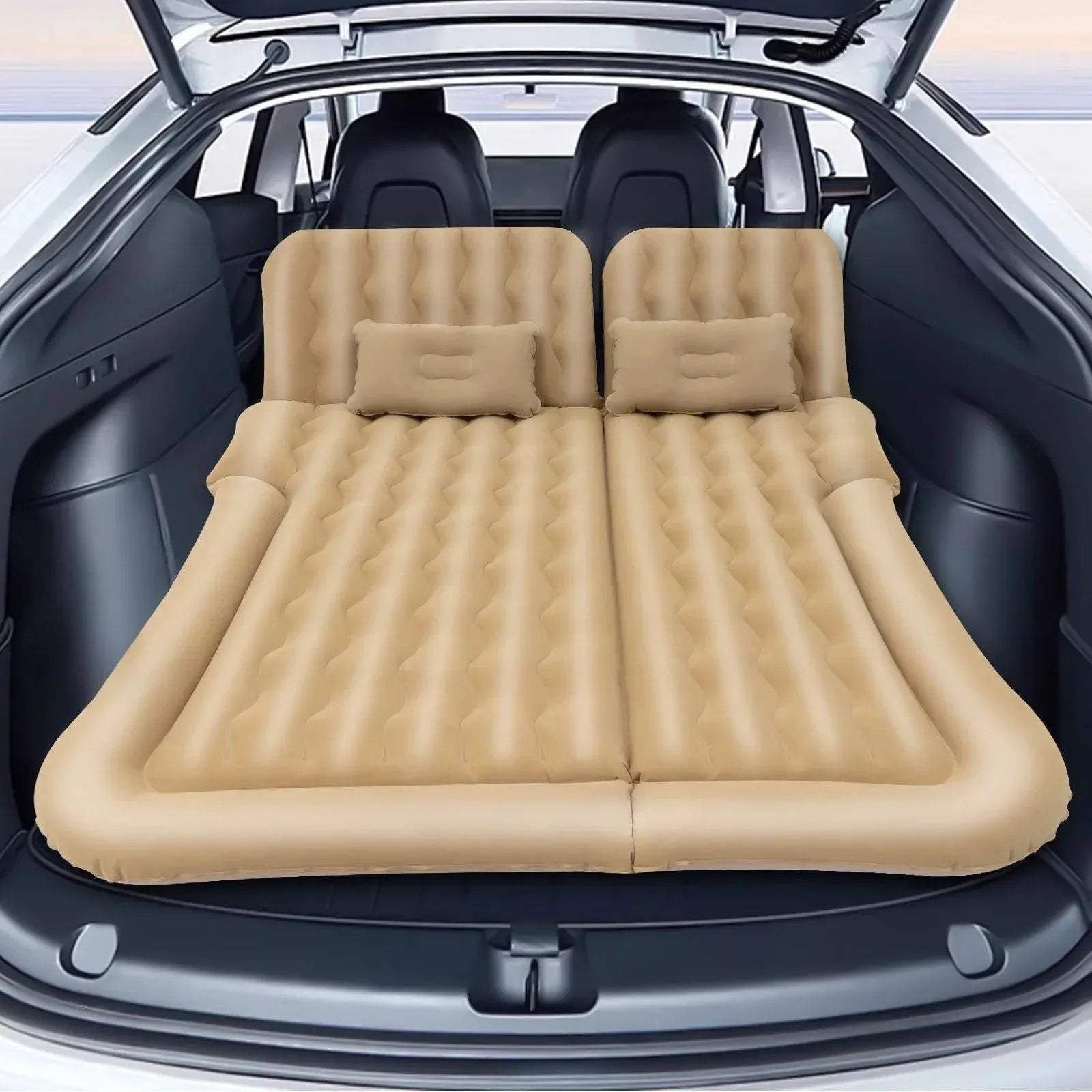 Universal Foldable Inflatable Bed – Portable Air Mattress Set with Pump & Pillowca - Trekker Essentials