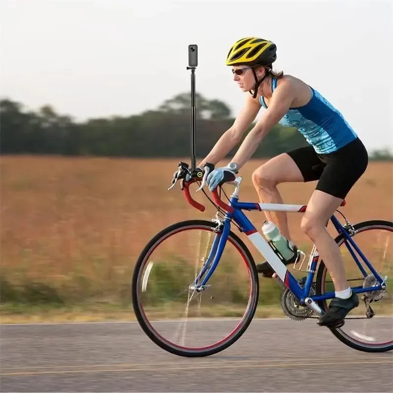 Universal Motorcycle/Bike Handlebar Mount for Action Cameras - Compatible with Insta360 X3/X4, GoPro Hero 8-13, DJI (Aluminum Alloy) - Trekker Essentials