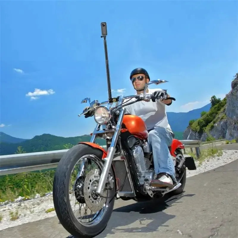 Universal Motorcycle/Bike Handlebar Mount for Action Cameras - Compatible with Insta360 X3/X4, GoPro Hero 8-13, DJI (Aluminum Alloy) - Trekker Essentials