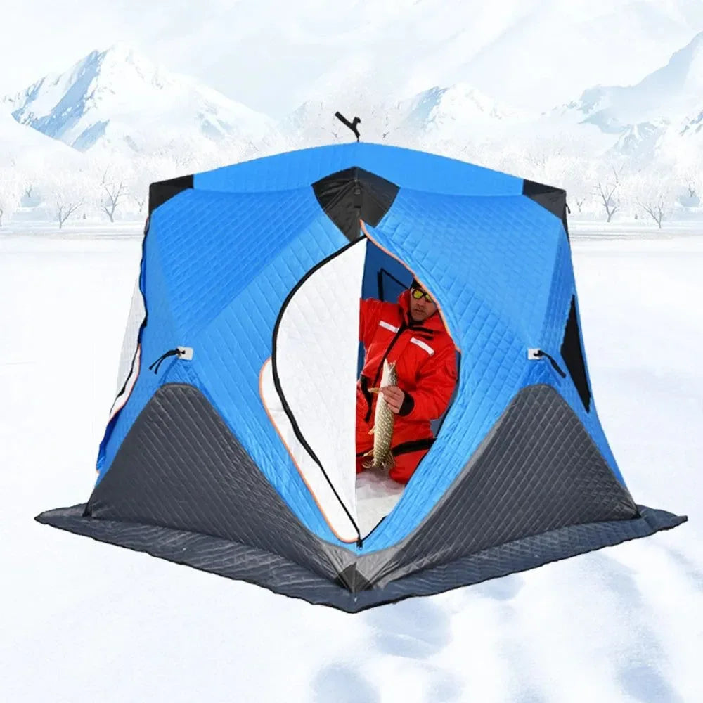 Upgrade 3-4 Person Fishing Tent for Winter Camping - Portable, Waterproof, and Warm Outdoor Shelter - Trekker Essentials