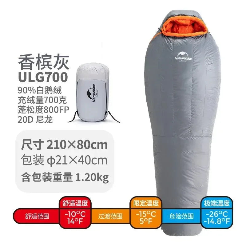 Upgrade Down Sleeping Bag - Thickened Mummy Sleeping Bag 90% Down - Trekker Essentials