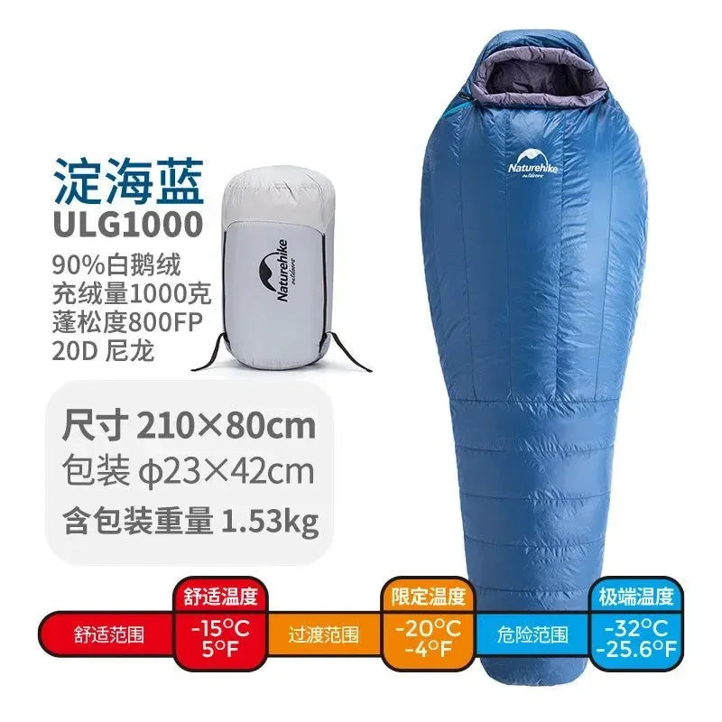 Upgrade Down Sleeping Bag - Thickened Mummy Sleeping Bag 90% Down - Trekker Essentials