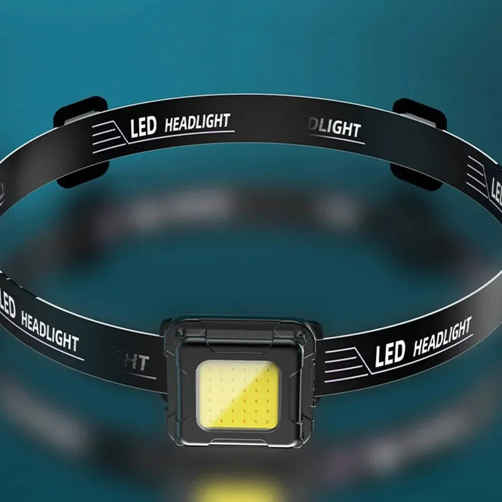 USB-C Rechargeable Headlamp – 200-Lumen COB LED Head Torch with 4 Light Modes, Adjustable Angle for Camping, Hiking, Fishing & Work - Trekker Essentials