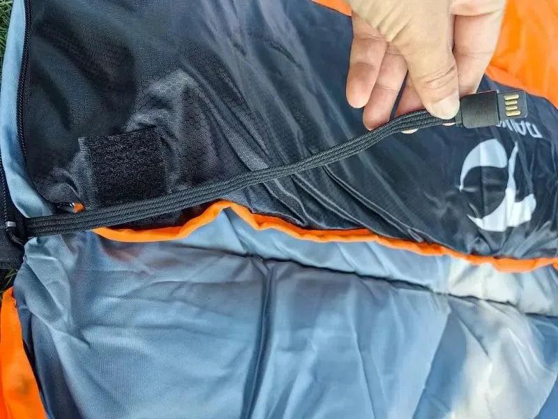 USB Heated Sleeping Bag – Waterproof Lightweight Winter Gear with 4-Zone Heating - Trekker Essentials