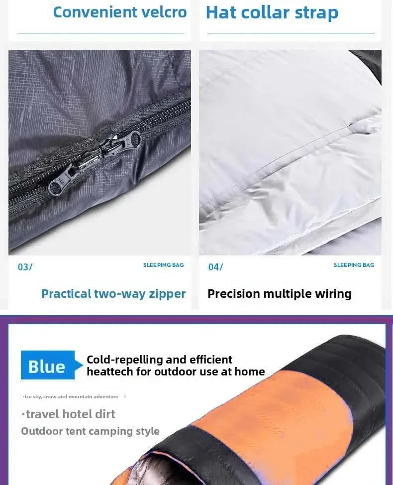 USB Heated Sleeping Bag – Waterproof Lightweight Winter Gear with 4-Zone Heating - Trekker Essentials