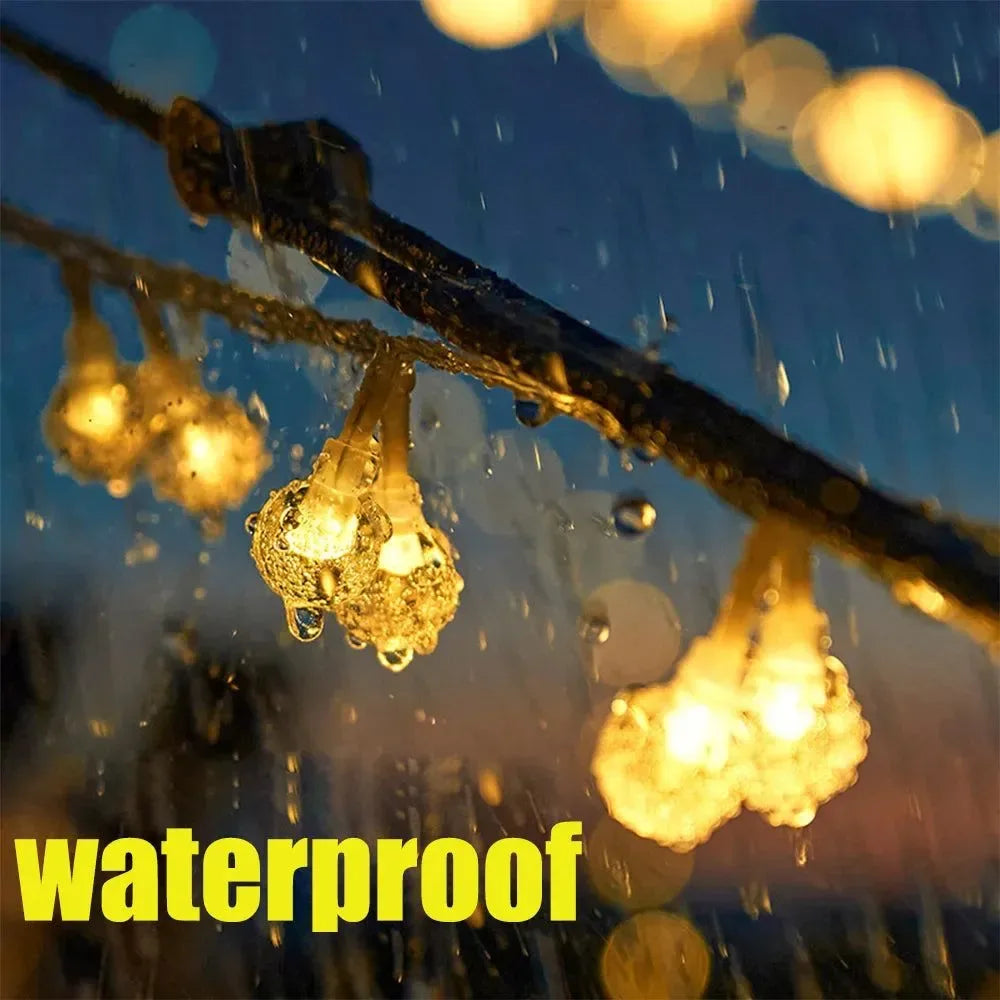 USB Powered Waterproof Crystal Globe String Lights: Outdoor Camping Lamp for Tents and Patios - Trekker Essentials