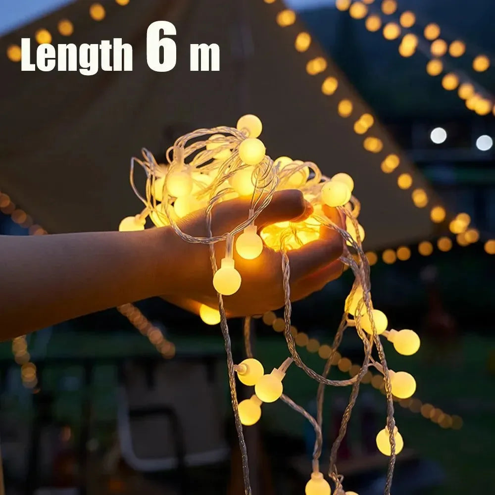 USB Powered Waterproof Crystal Globe String Lights: Outdoor Camping Lamp for Tents and Patios - Trekker Essentials