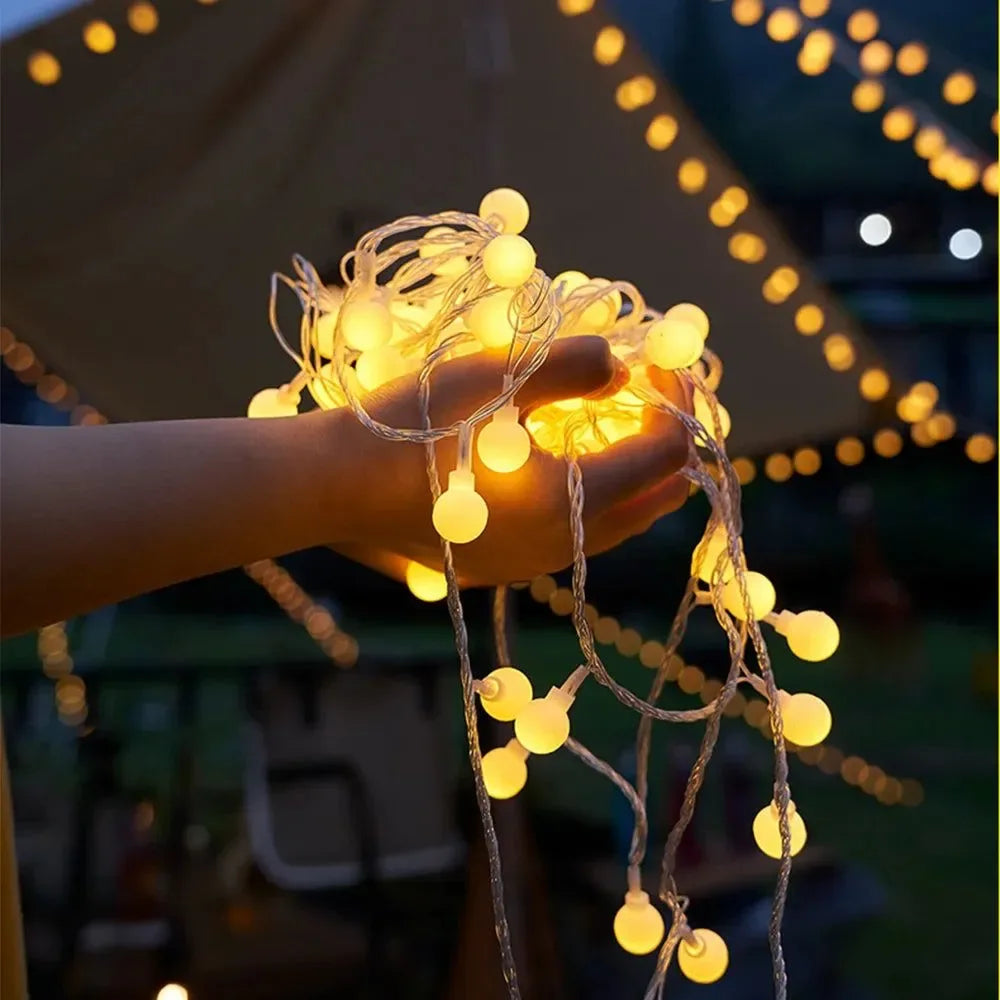 USB Powered Waterproof Crystal Globe String Lights: Outdoor Camping Lamp for Tents and Patios - Trekker Essentials