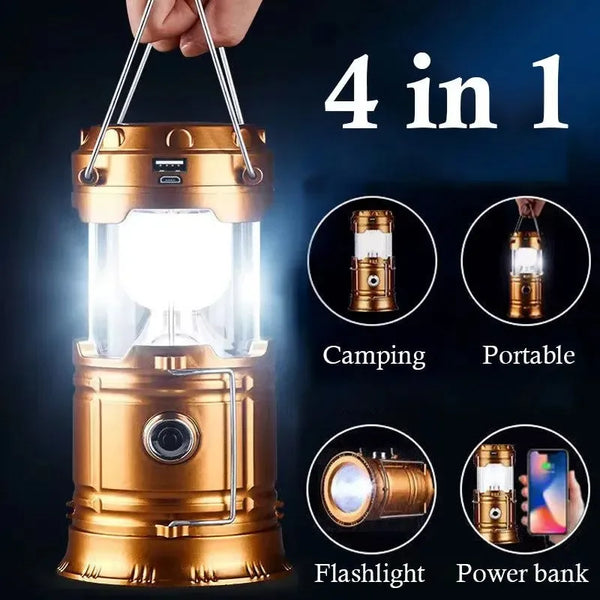 USB Rechargeable Camping Lantern - Waterproof LED Flashlight Camping Light - Trekker Essentials