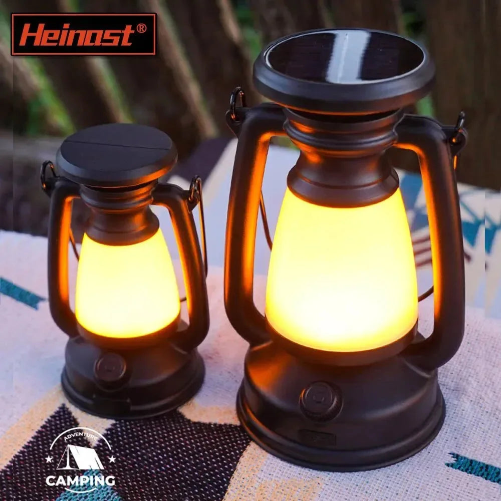 USB Rechargeable Camping Light - Portable Lanterns with Solar Charging and Stepless Dimming - Trekker Essentials