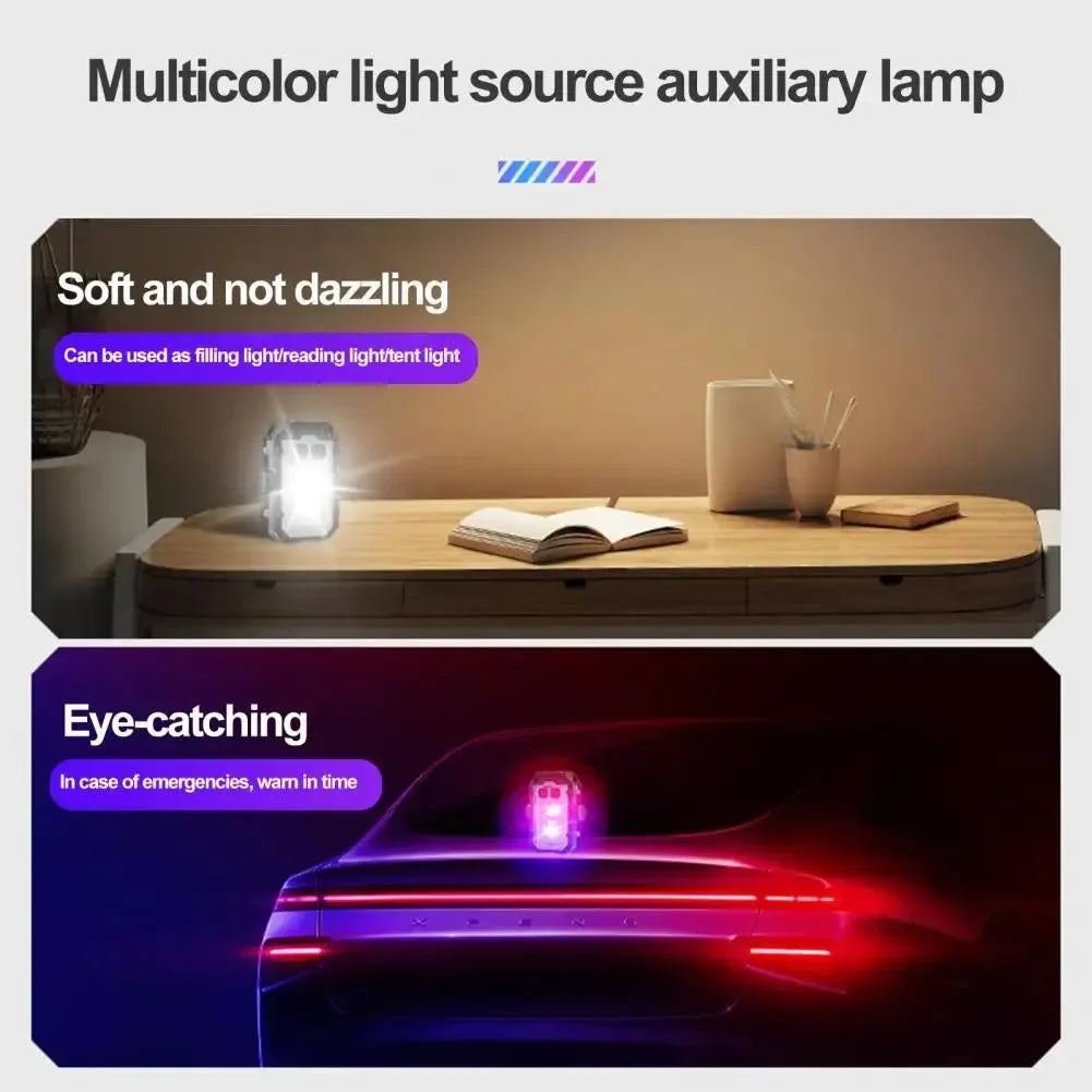 USB Rechargeable Keychain Flashlight - Dual Light Versatile Outdoor Safety Light for Camping and Fishing - Trekker Essentials