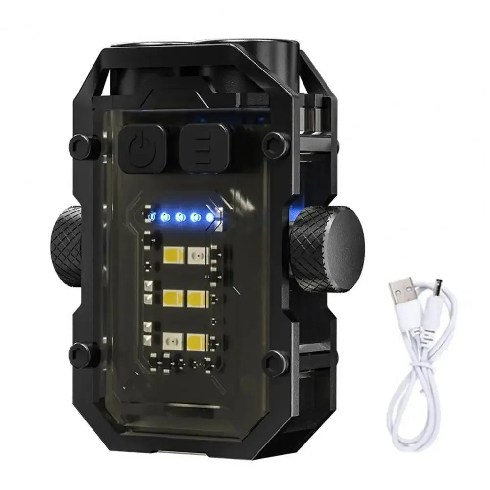 USB Rechargeable Keychain Flashlight - Dual Light Versatile Outdoor Safety Light for Camping and Fishing - Trekker Essentials