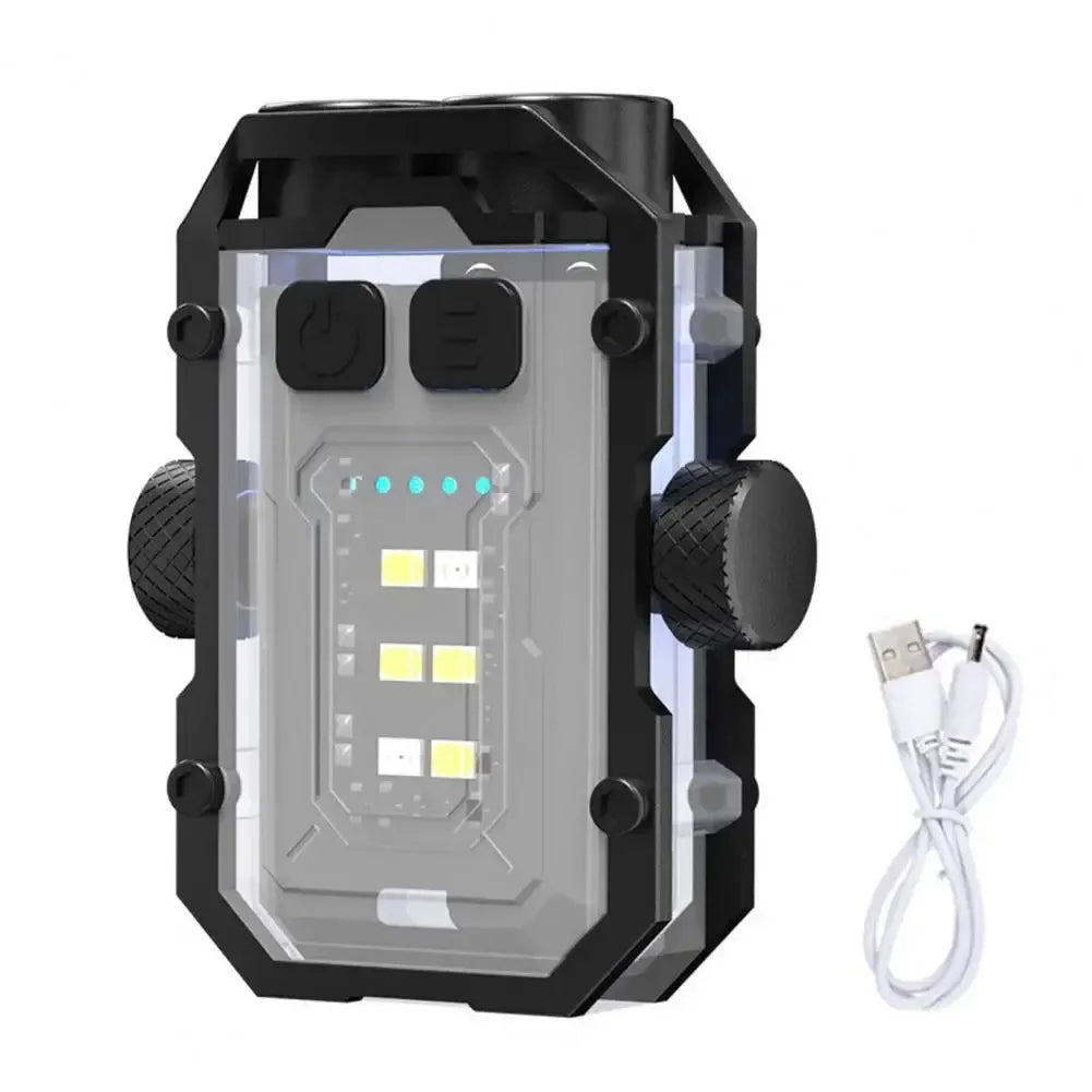 USB Rechargeable Keychain Flashlight - Dual Light Versatile Outdoor Safety Light for Camping and Fishing - Trekker Essentials