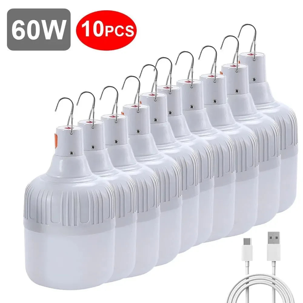 USB Rechargeable LED Bulb - Portable Camping Light Bulb for Emergency Lighting, Outdoor Picnics, and Hanging Tent Light - Trekker Essentials