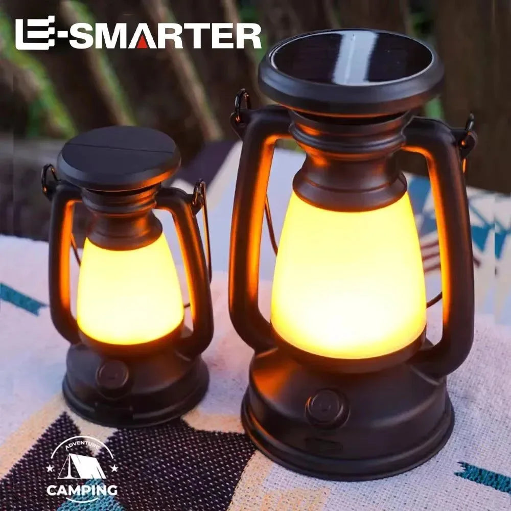USB & Solar Rechargeable Camping Lantern – Portable LED Tent Light with 3000K–5000K Dimming, Waterproof Outdoor Lamp - Trekker Essentials