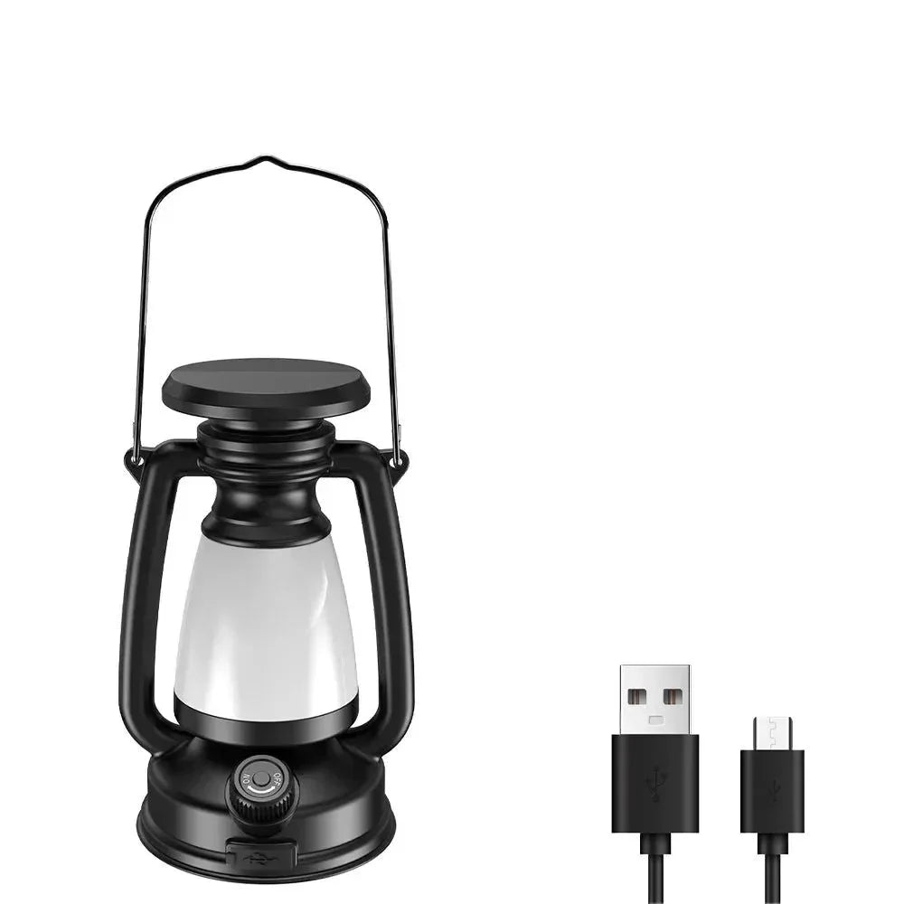 USB & Solar Rechargeable Camping Lantern – Portable LED Tent Light with 3000K–5000K Dimming, Waterproof Outdoor Lamp - Trekker Essentials