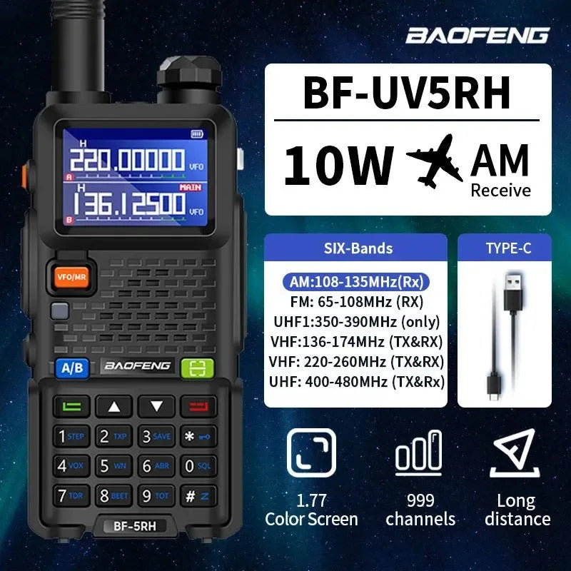 UV-5RH Multi-Band Walkie Talkie - Reliable Two-Way Communication for Outdoor - Trekker Essentials