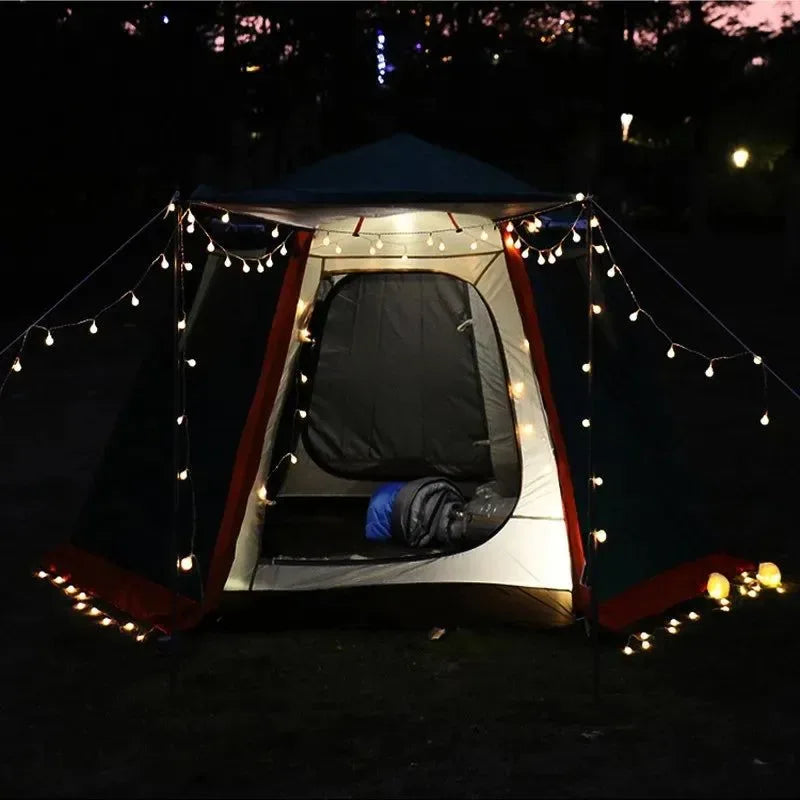 UV Hexagonal Aluminum Pole Automatic Outdoor Camping Wild Big Tent - Trekker Essentials