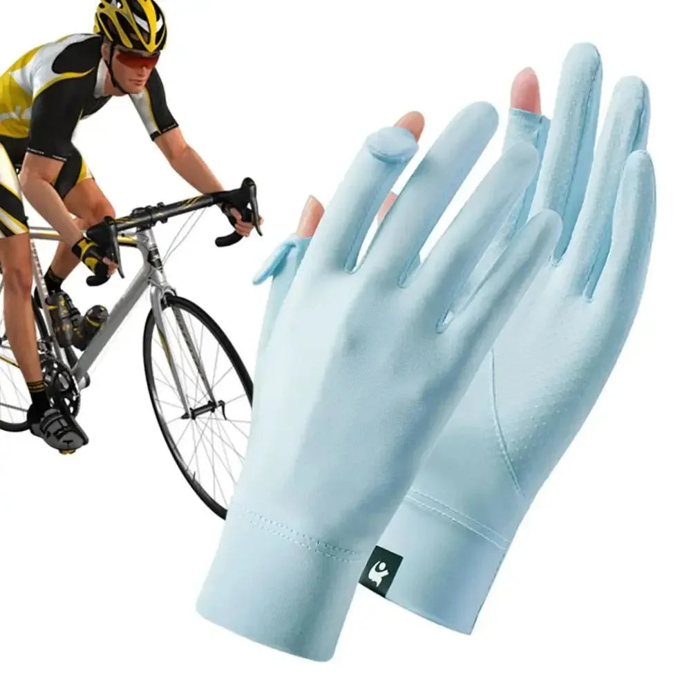 UV Protection Gloves UPF 50 Full Finger UV Blocking Gloves - Touchscreen, Machine Washable Cycling Gloves for Hiking Summer - Trekker Essentials