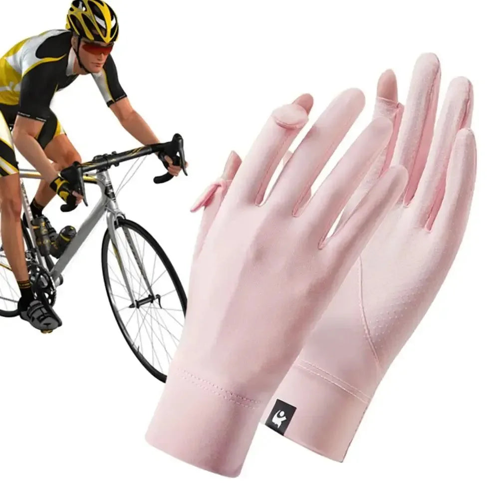UV Protection Gloves UPF 50 Full Finger UV Blocking Gloves - Touchscreen, Machine Washable Cycling Gloves for Hiking Summer - Trekker Essentials