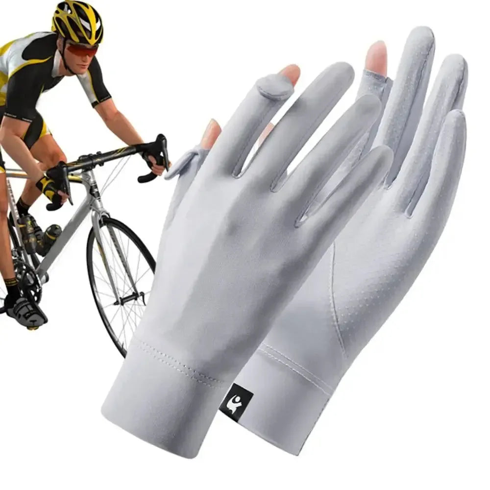 UV Protection Gloves UPF 50 Full Finger UV Blocking Gloves - Touchscreen, Machine Washable Cycling Gloves for Hiking Summer - Trekker Essentials