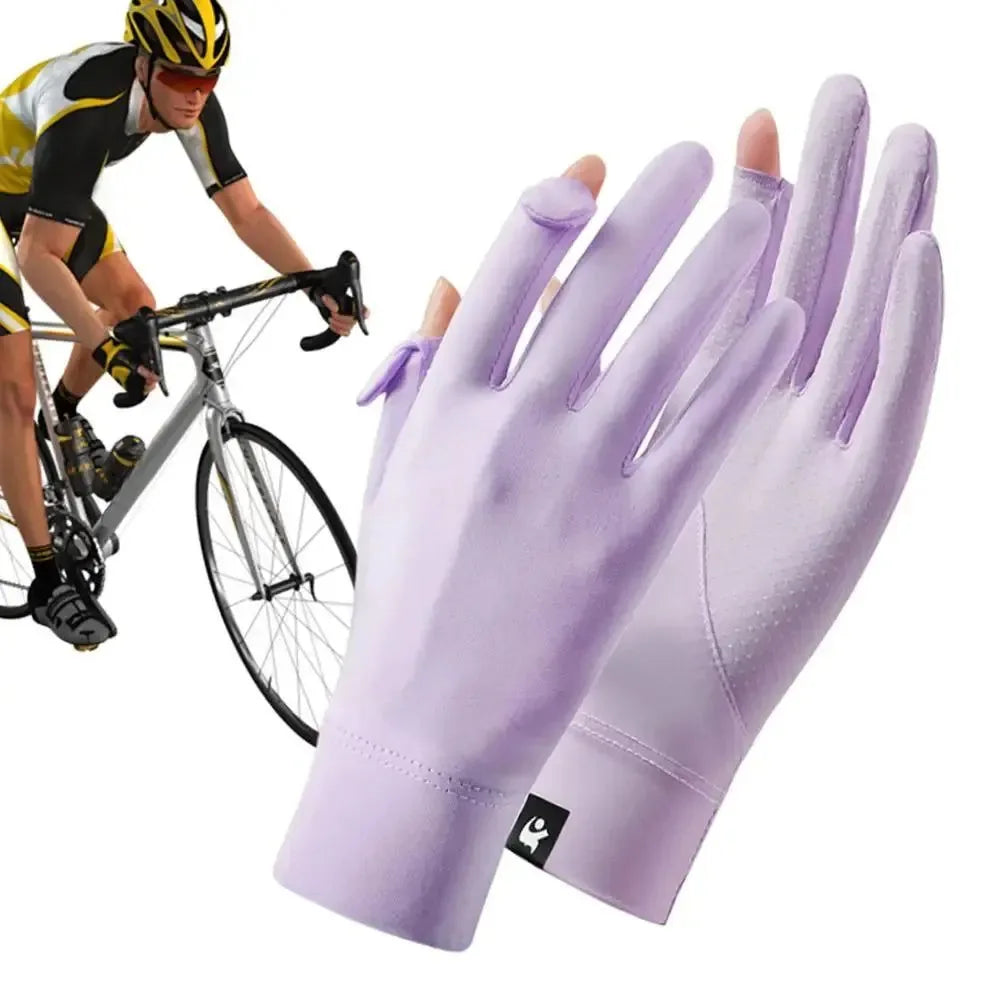 UV Protection Gloves UPF 50 Full Finger UV Blocking Gloves - Touchscreen, Machine Washable Cycling Gloves for Hiking Summer - Trekker Essentials