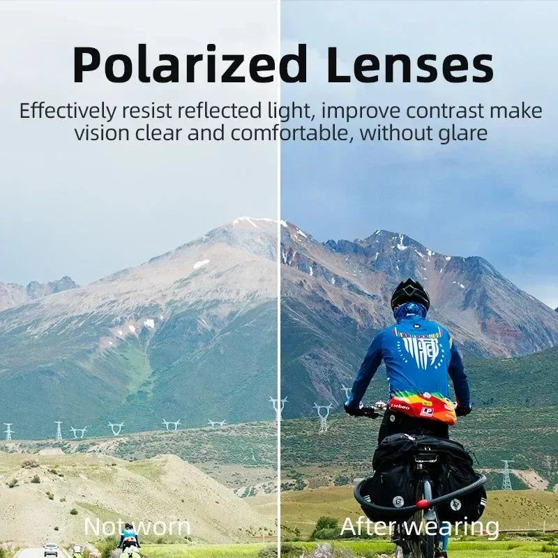 UV400 Polarized Cycling Sunglasses - Sport Sun Protection for Hiking, Camping, and Golf - Trekker Essentials