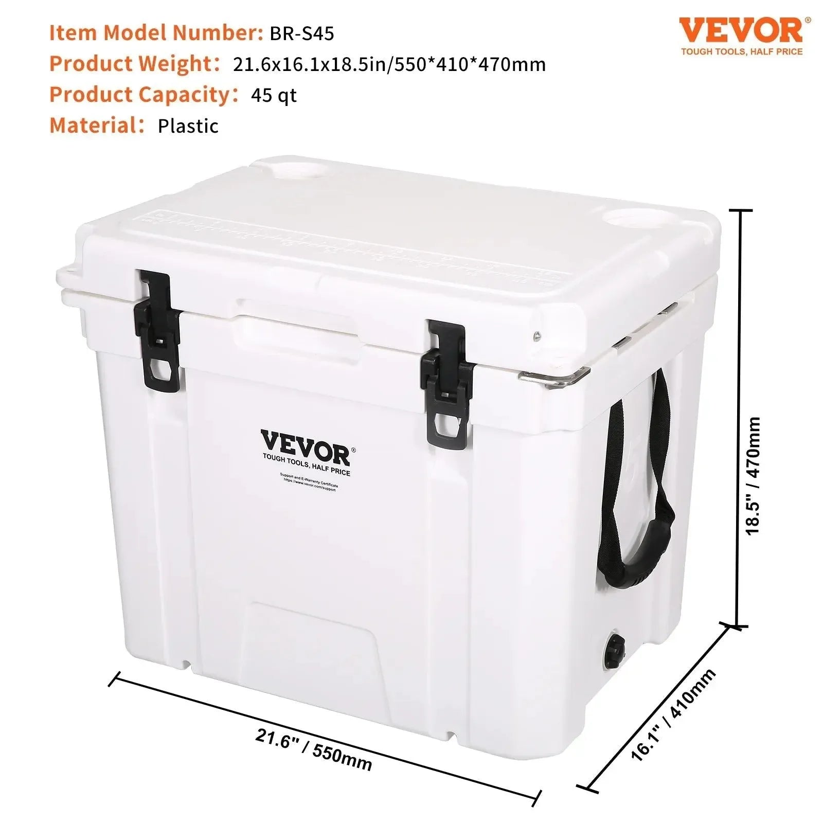 VEVOR Hard Cooler – Large Capacity Insulated Ice Chest for Outdoor Adventures - Trekker Essentials