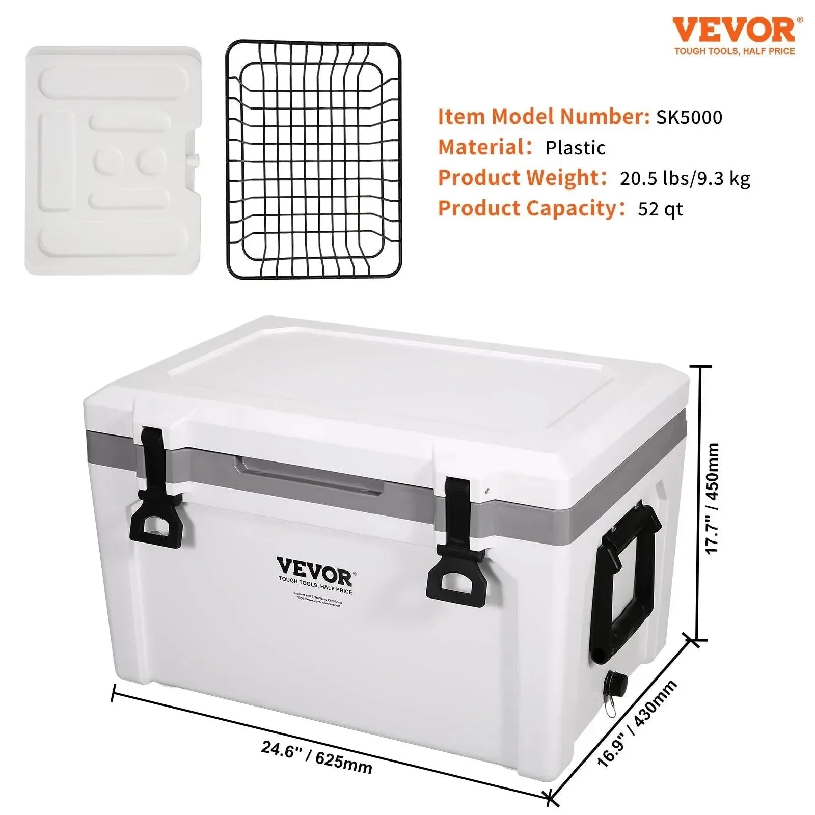 VEVOR Hard Cooler – Large Capacity Insulated Ice Chest for Outdoor Adventures - Trekker Essentials