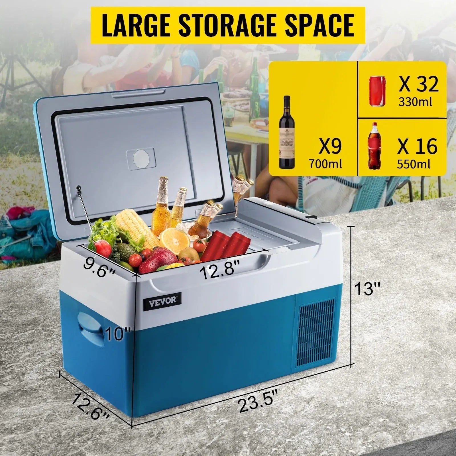 VEVOR Portable Car Refrigerator – Mini Fridge Freezer (20L-55L) for outdoor Adventure - Trekker Essentials