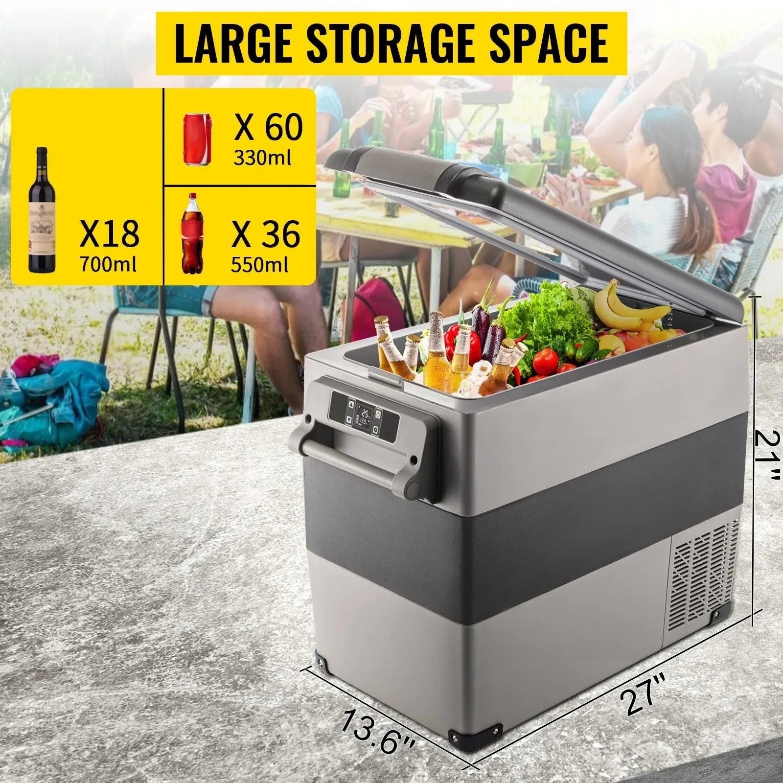 VEVOR Portable Car Refrigerator – Mini Fridge Freezer (20L-55L) for outdoor Adventure - Trekker Essentials