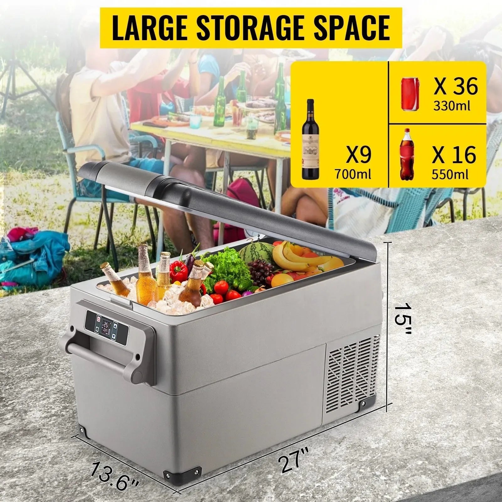 VEVOR Portable Car Refrigerator – Mini Fridge Freezer (20L-55L) for outdoor Adventure - Trekker Essentials