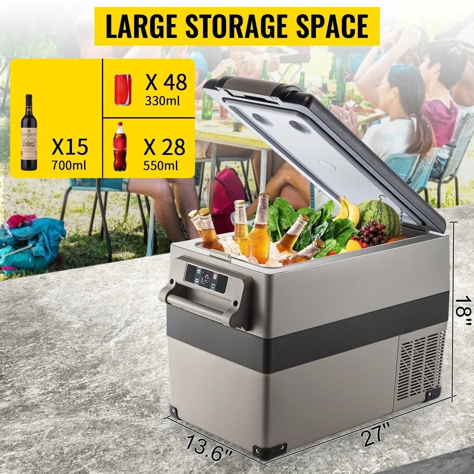 VEVOR Portable Car Refrigerator – Mini Fridge Freezer (20L-55L) for outdoor Adventure - Trekker Essentials