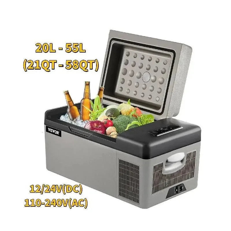 VEVOR Portable Car Refrigerator – Mini Fridge Freezer (20L-55L) for outdoor Adventure - Trekker Essentials
