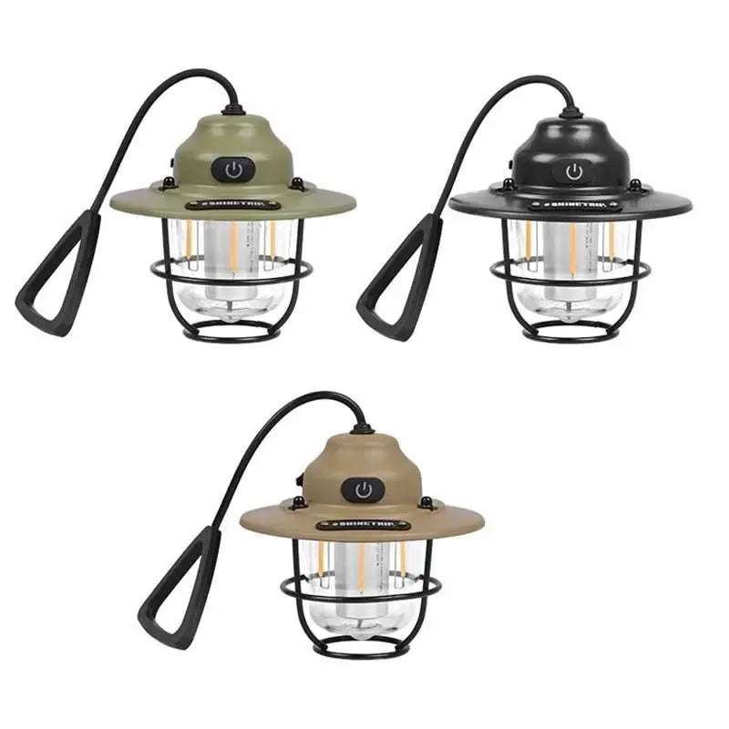 Vintage Pendant Light - Rechargeable Camping Ambient Light for Outdoor Use - Trekker Essentials